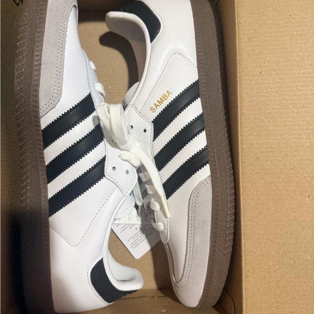 Adidas Samba Classic Leather Sneakers - White / Black
